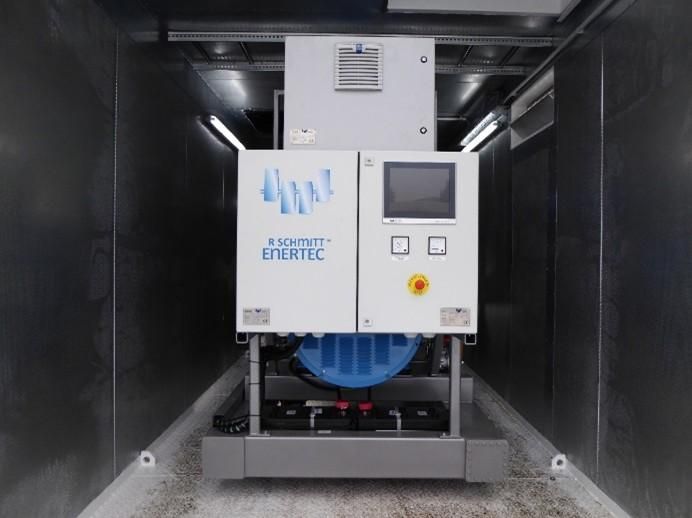 Inside a containerized ENERGIN unit