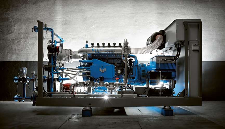 ENERGIN GEN+ generator set with heat recovery piping